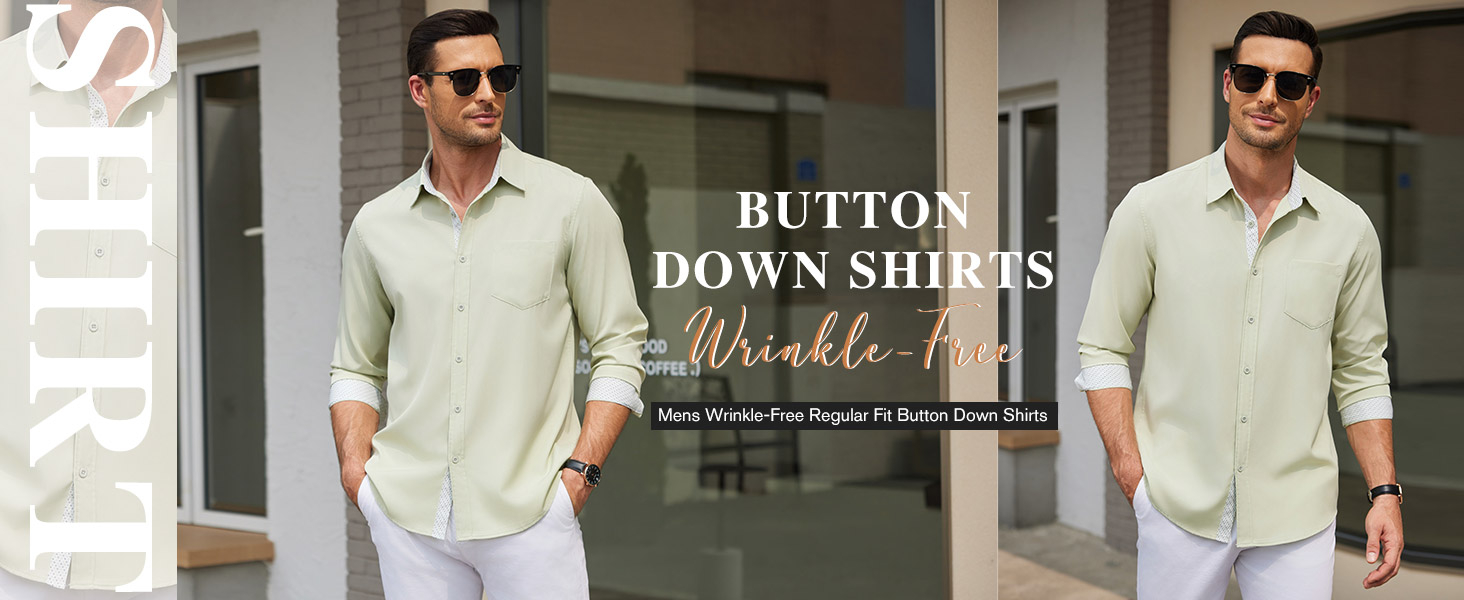 Men's Dress Shirt Wrinkle Free shirts
