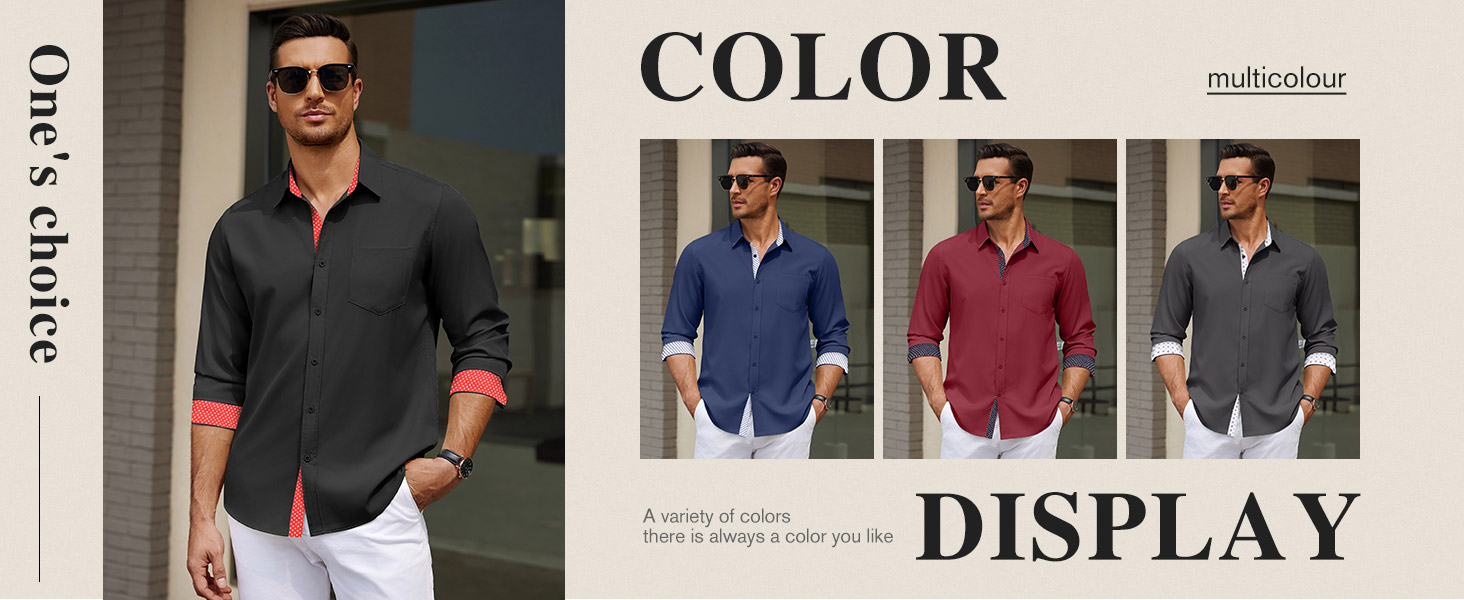 Men's Dress Shirt Wrinkle Free shirts