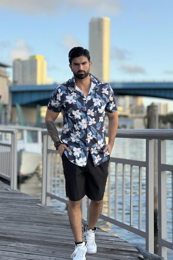 COOFANDY Men's Hawaiian 2 Piece Outfits Summer Beach Matching Set Short Sleeve Floral Shirts and Shorts - Image 39