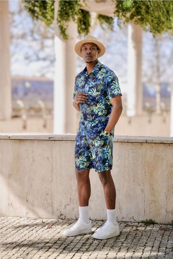 COOFANDY Men's Hawaiian 2 Piece Outfits Summer Beach Matching Set Short Sleeve Floral Shirts and Shorts - Image 57