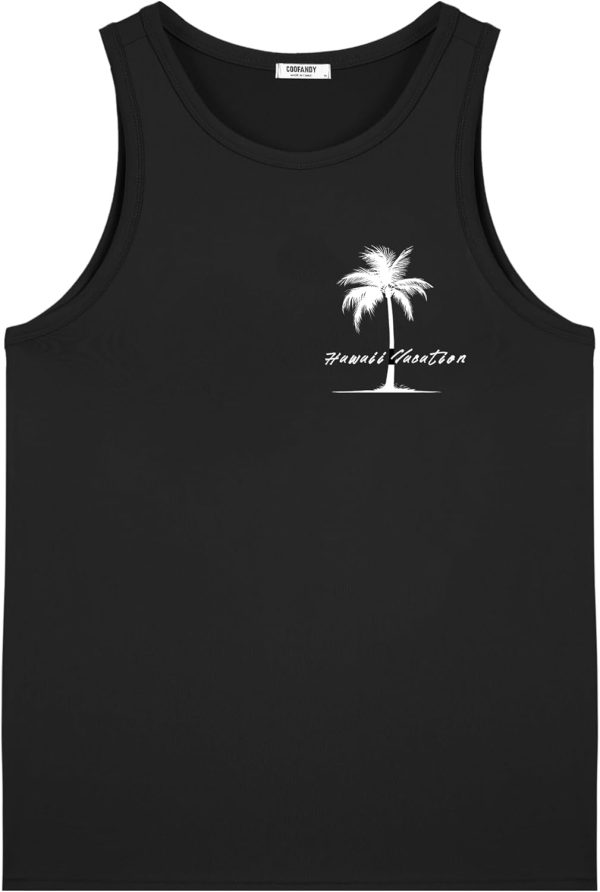 COOFANDY Mens Tank Tops Beach Summer Sleeveless Graphic T Shirts Palm Tree Vacation Quick Dry Muscle Gym Tank - Image 5