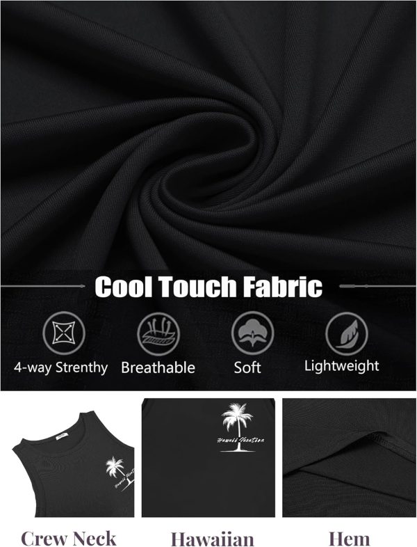COOFANDY Mens Tank Tops Beach Summer Sleeveless Graphic T Shirts Palm Tree Vacation Quick Dry Muscle Gym Tank - Image 6