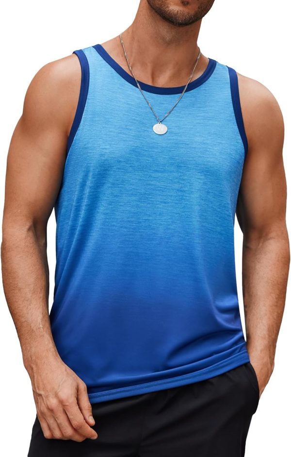 COOFANDY Mens Tank Tops Beach Summer Sleeveless Graphic T Shirts Palm Tree Vacation Quick Dry Muscle Gym Tank - Image 7