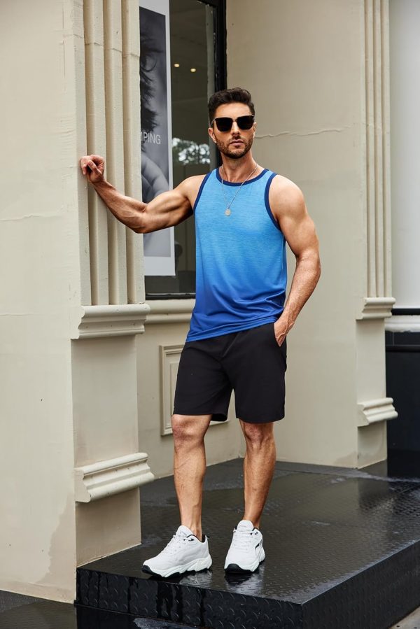 COOFANDY Mens Tank Tops Beach Summer Sleeveless Graphic T Shirts Palm Tree Vacation Quick Dry Muscle Gym Tank - Image 9