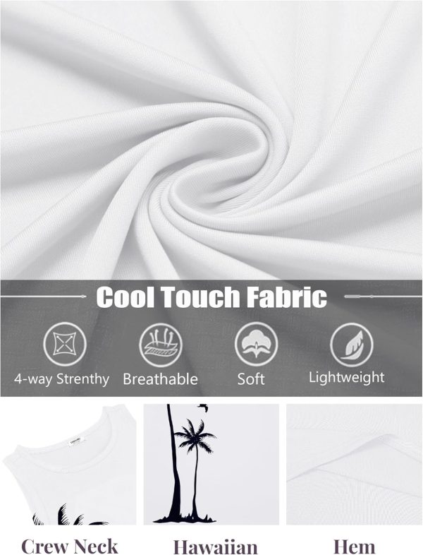 COOFANDY Mens Tank Tops Beach Summer Sleeveless Graphic T Shirts Palm Tree Vacation Quick Dry Muscle Gym Tank - Image 17