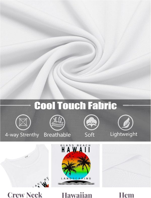 COOFANDY Mens Tank Tops Beach Summer Sleeveless Graphic T Shirts Palm Tree Vacation Quick Dry Muscle Gym Tank - Image 23