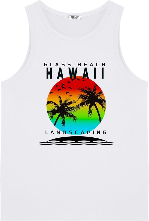 COOFANDY Mens Tank Tops Beach Summer Sleeveless Graphic T Shirts Palm Tree Vacation Quick Dry Muscle Gym Tank - Image 24
