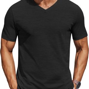 COOFANDY Men's T Shirts Short Sleeve Classic V Neck T-Shirt Casual Summer Basic Tee Shirt