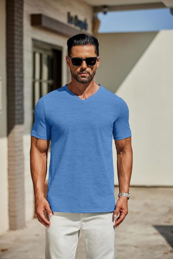 COOFANDY Men's T Shirts Short Sleeve Classic V Neck T-Shirt Casual Summer Basic Tee Shirt - Image 10