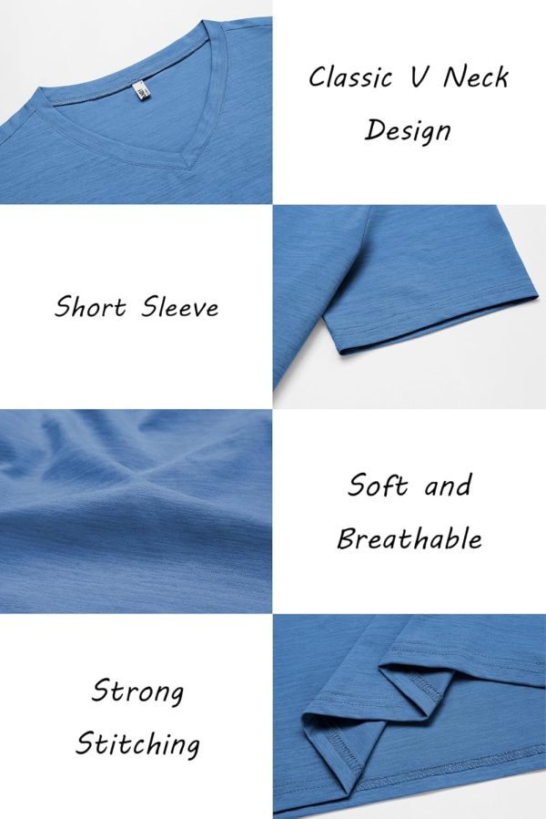 COOFANDY Men's T Shirts Short Sleeve Classic V Neck T-Shirt Casual Summer Basic Tee Shirt - Image 13
