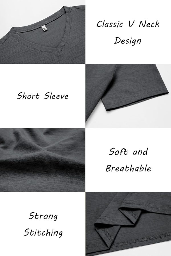 COOFANDY Men's T Shirts Short Sleeve Classic V Neck T-Shirt Casual Summer Basic Tee Shirt - Image 18