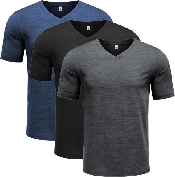 COOFANDY Men's T Shirts Short Sleeve Classic V Neck T-Shirt Casual Summer Basic Tee Shirt - Image 21