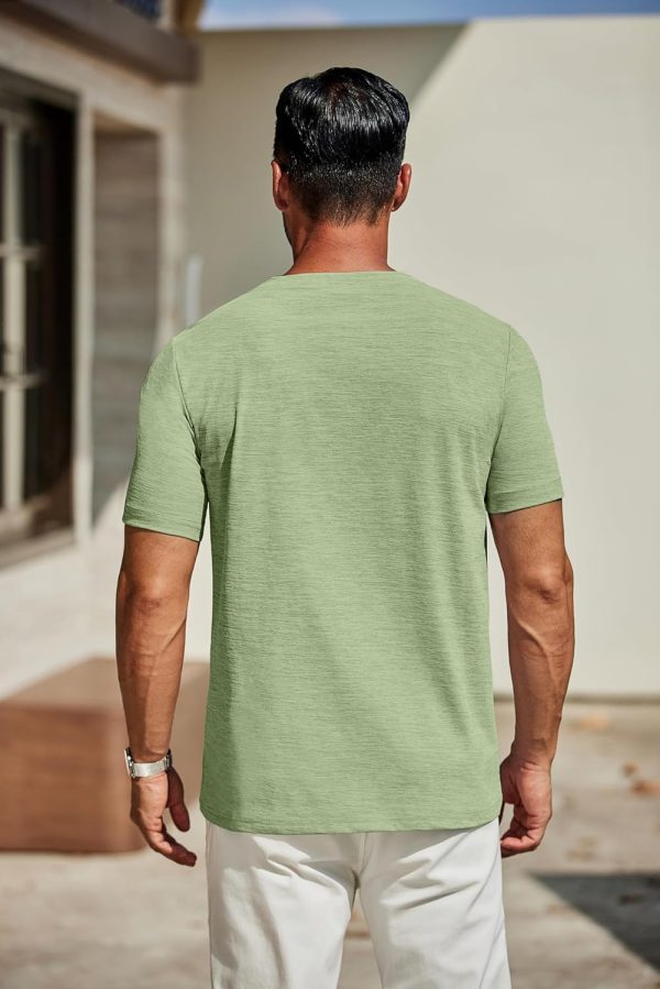 COOFANDY Men's T Shirts Short Sleeve Classic V Neck T-Shirt Casual Summer Basic Tee Shirt - Image 29