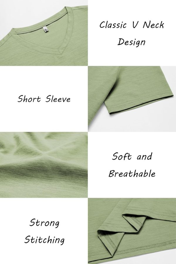 COOFANDY Men's T Shirts Short Sleeve Classic V Neck T-Shirt Casual Summer Basic Tee Shirt - Image 31