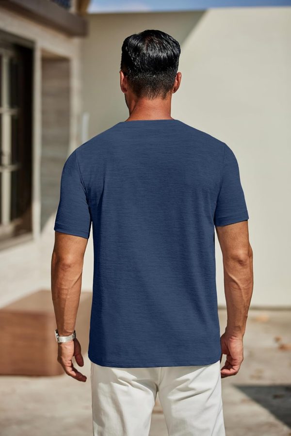 COOFANDY Men's T Shirts Short Sleeve Classic V Neck T-Shirt Casual Summer Basic Tee Shirt - Image 42