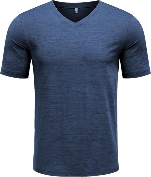 COOFANDY Men's T Shirts Short Sleeve Classic V Neck T-Shirt Casual Summer Basic Tee Shirt - Image 44