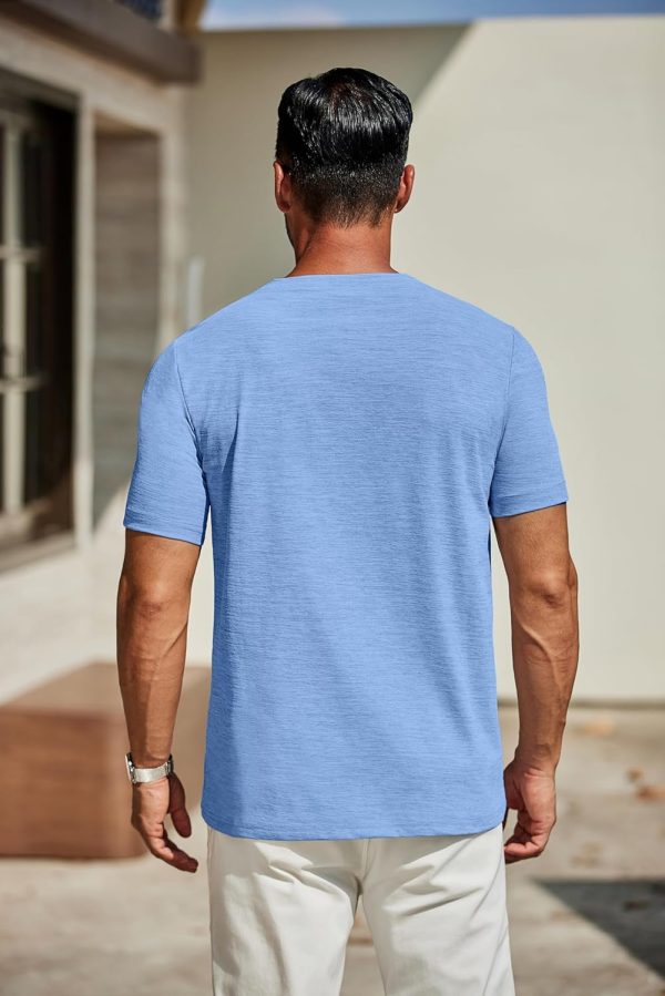 COOFANDY Men's T Shirts Short Sleeve Classic V Neck T-Shirt Casual Summer Basic Tee Shirt - Image 47