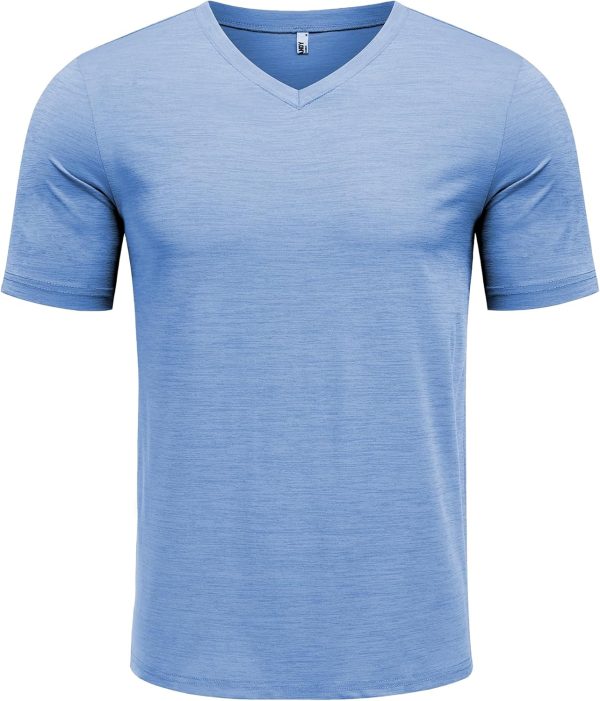 COOFANDY Men's T Shirts Short Sleeve Classic V Neck T-Shirt Casual Summer Basic Tee Shirt - Image 52