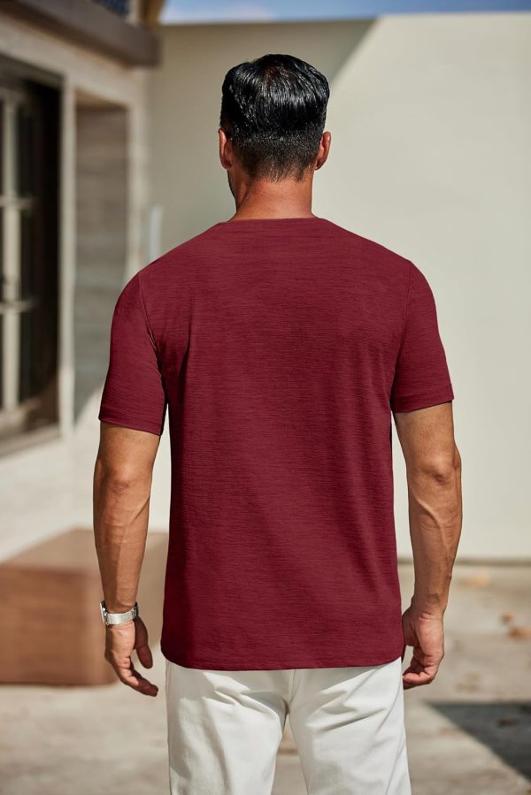 COOFANDY Men's T Shirts Short Sleeve Classic V Neck T-Shirt Casual Summer Basic Tee Shirt - Image 55
