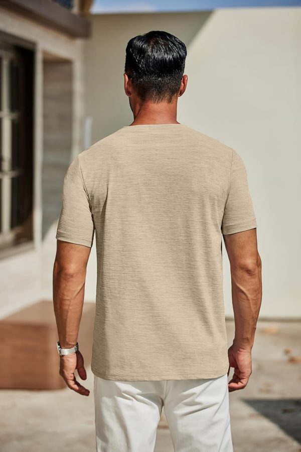 COOFANDY Men's T Shirts Short Sleeve Classic V Neck T-Shirt Casual Summer Basic Tee Shirt - Image 63