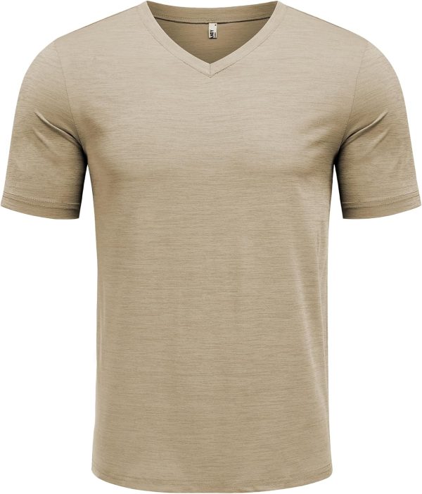 COOFANDY Men's T Shirts Short Sleeve Classic V Neck T-Shirt Casual Summer Basic Tee Shirt - Image 68