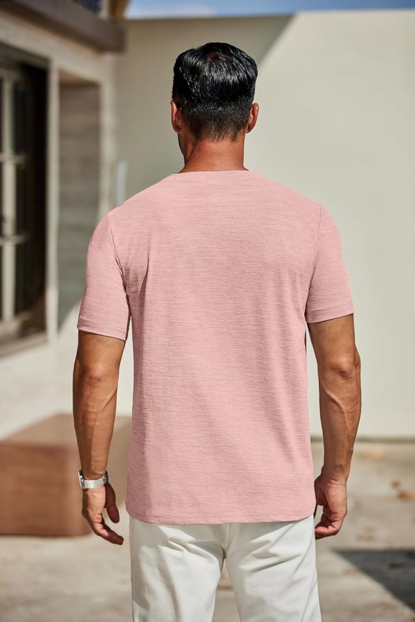 COOFANDY Men's T Shirts Short Sleeve Classic V Neck T-Shirt Casual Summer Basic Tee Shirt - Image 71