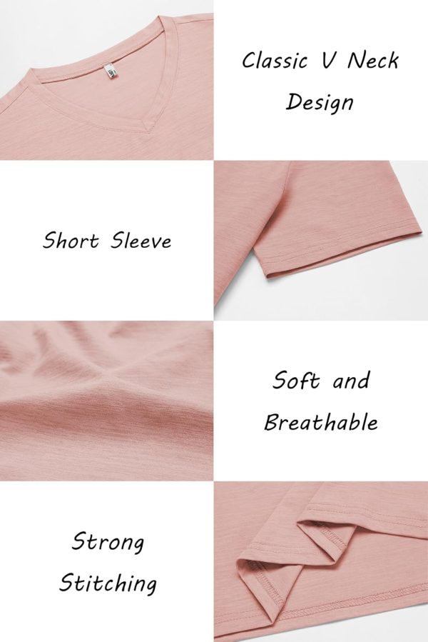 COOFANDY Men's T Shirts Short Sleeve Classic V Neck T-Shirt Casual Summer Basic Tee Shirt - Image 73