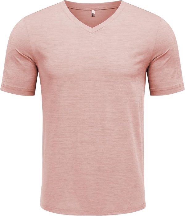 COOFANDY Men's T Shirts Short Sleeve Classic V Neck T-Shirt Casual Summer Basic Tee Shirt - Image 76