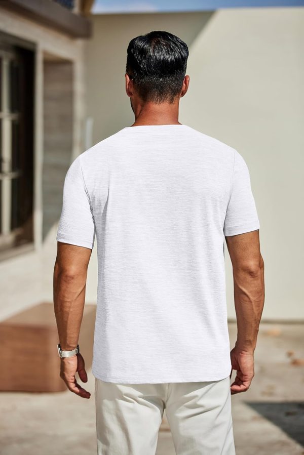 COOFANDY Men's T Shirts Short Sleeve Classic V Neck T-Shirt Casual Summer Basic Tee Shirt - Image 79