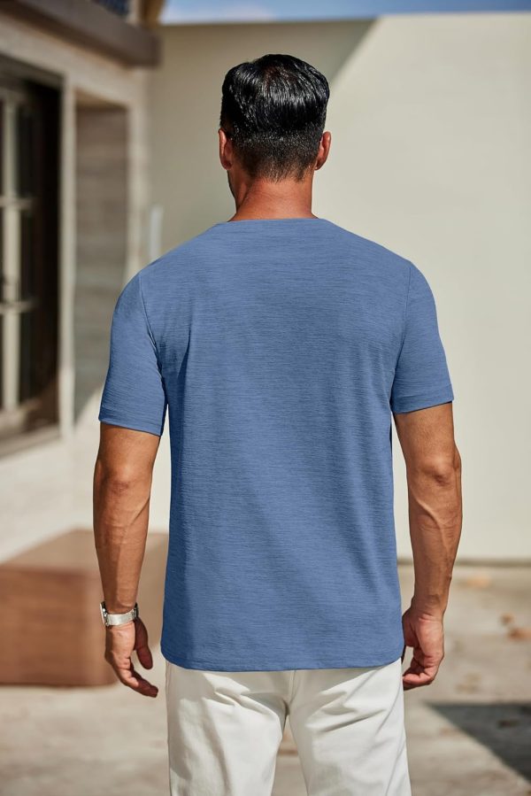 COOFANDY Men's T Shirts Short Sleeve Classic V Neck T-Shirt Casual Summer Basic Tee Shirt - Image 87
