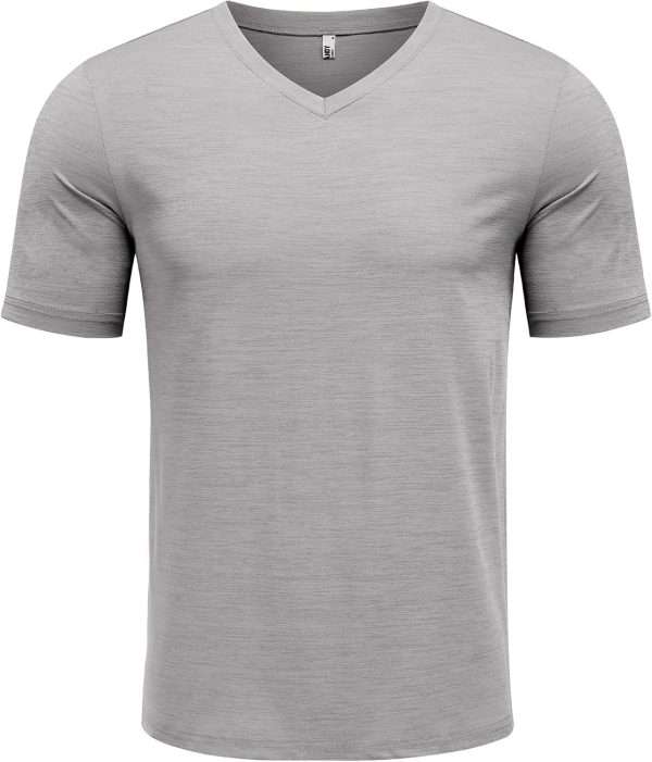 COOFANDY Men's T Shirts Short Sleeve Classic V Neck T-Shirt Casual Summer Basic Tee Shirt - Image 102
