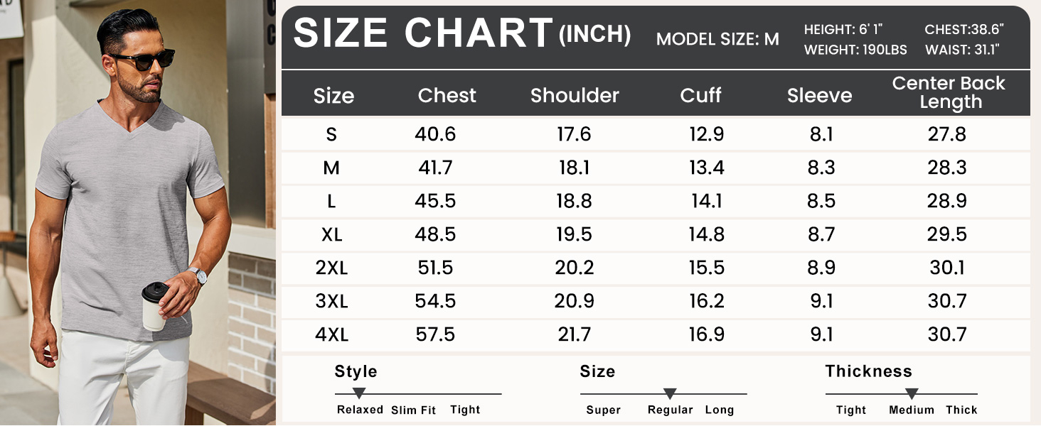 MENS v neck t shirt