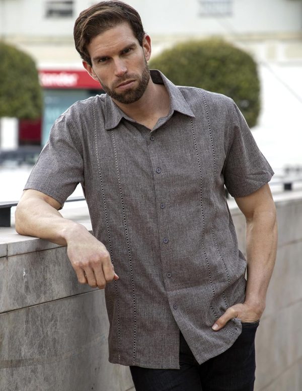 COOFANDY Men's Cuban Guayabera Shirt Casual Short Sleeve Button Down Shirts Summer Beach Shirts - Image 14