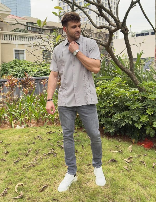COOFANDY Men's Cuban Guayabera Shirt Casual Short Sleeve Button Down Shirts Summer Beach Shirts - Image 83