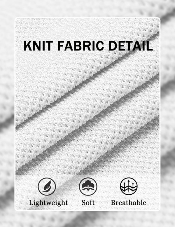 COOFANDY Men's Knit T-Shirts Short Sleeve Crewneck Shirt Casual Textured Pullover Tees - Image 5